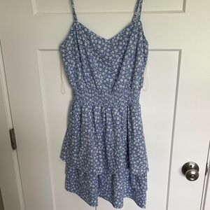 Emerald Sundae Blue Floral Mini Dress